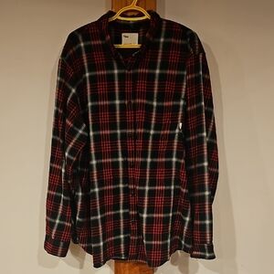 Tilley Red and Black Plaid Button Down Shirt